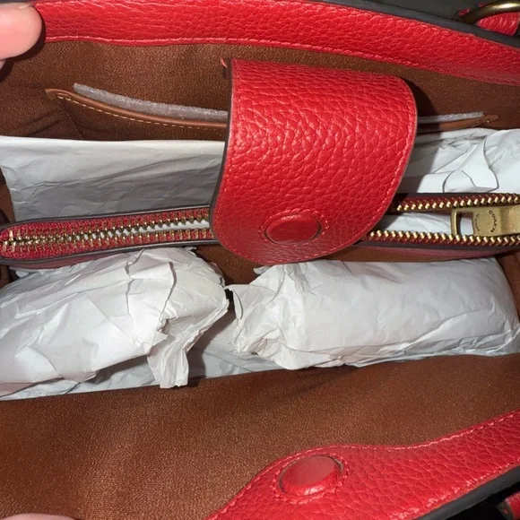 Coach Red Legacy 28 Carryall Satchel Purse NEW - Picture 2 of 6